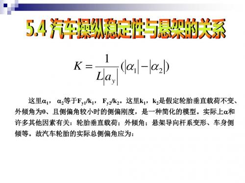 汽车操纵稳定性与悬架的关系
