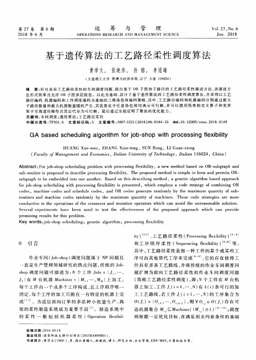 基于遗传算法的工艺路径柔性调度算法