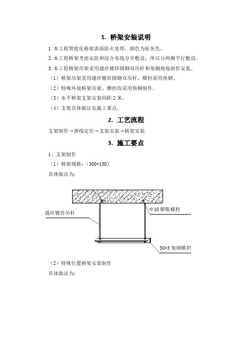 弱电智能化项目-桥架工程施工方案(纯方案,5页)