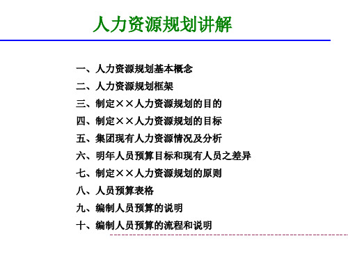 某地产人力资源规划详解