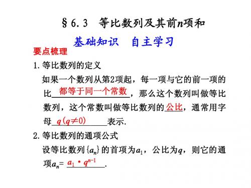 6.3  等比数列及其前n项和修改