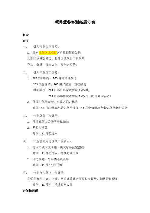 客源覆盖方案ppt提纲