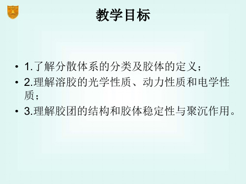 胶体分散体系精品PPT课件