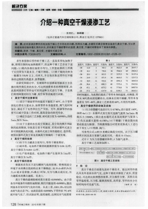 介绍一种真空干燥浸渗工艺