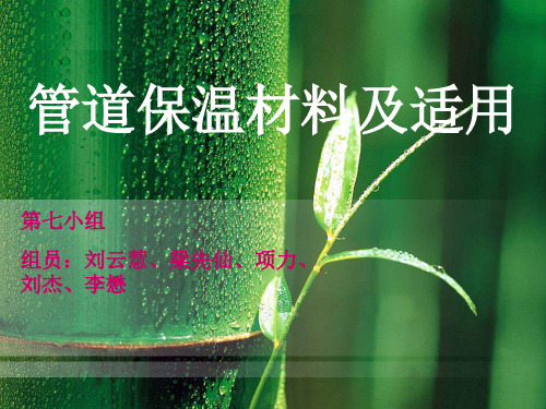 管道保温材料及适用 ppt课件