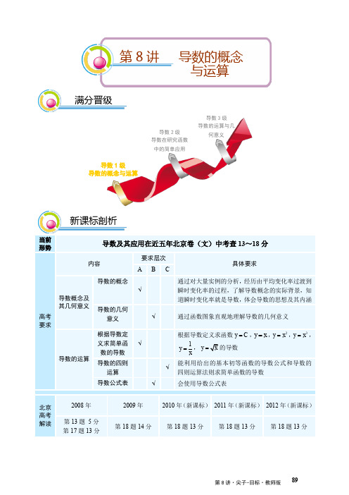 第8讲 导数的概念与运算