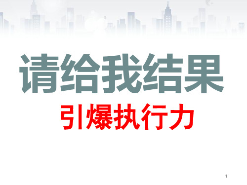 请给我结果引爆执行力PPT幻灯片课件