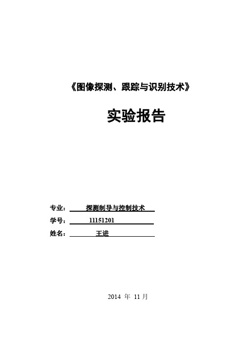 目标检测与跟踪实验报告3 王进