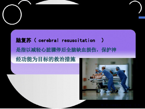 心肺脑复苏脑缺血损伤与脑复苏
