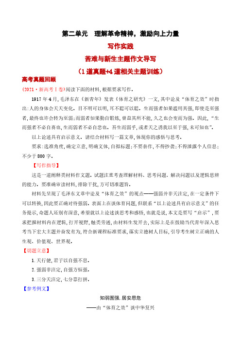 专题04：“苦难与新生”主题作文导写-【同步作文课】2023-2024学年高二语文单元写作深度指导