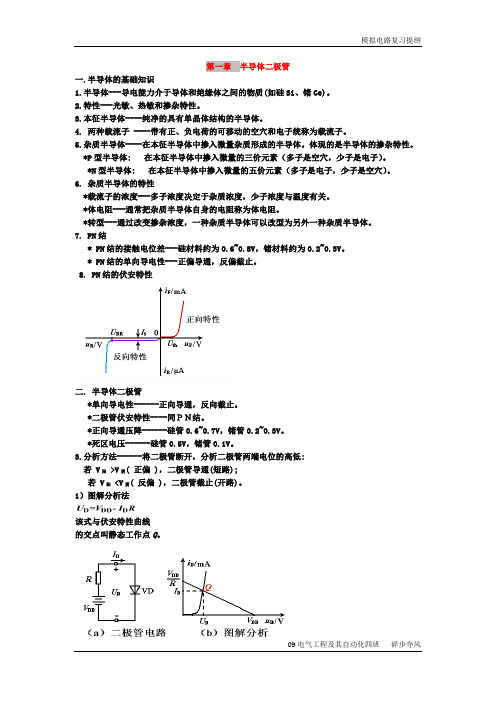 模电(期末资料总结)