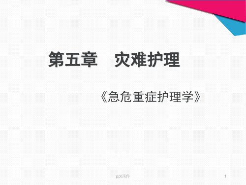 灾难护理【急危重症护理学课件】  ppt课件