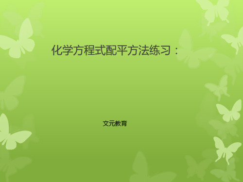 初三化学方程式配平及计算