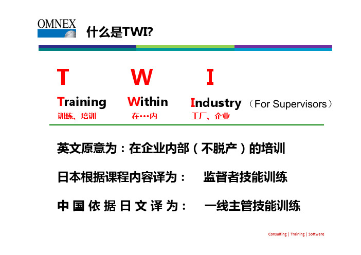 TWI JI 工作指导