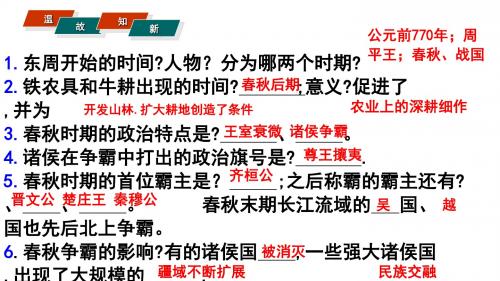 人教部编版初中历史七年级上册第7课 战国时期的社会变化课件(共26张PPT)