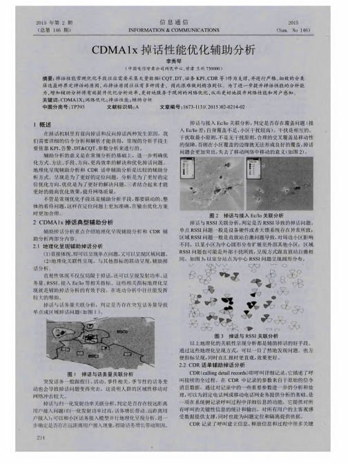 CDMA1x掉话性能优化辅助分析