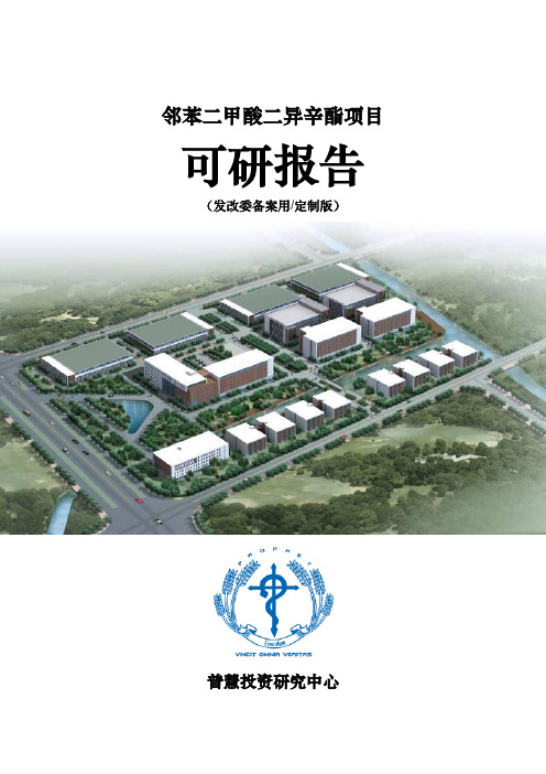 邻苯二甲酸二异辛酯项目可研报告发改委备案用(定制版)