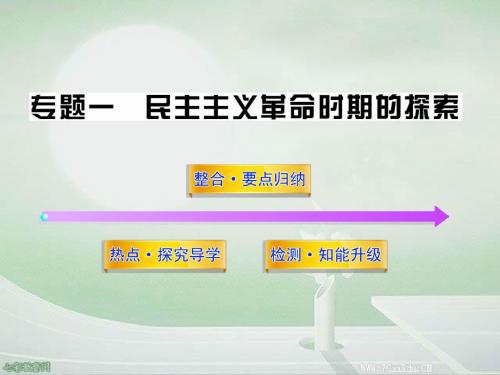 2013中考历史专题复习课件-民主主义革命时期的探索2