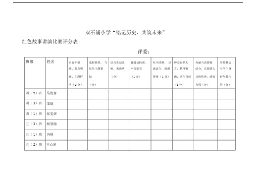 讲故事、演讲比赛评分表.docx