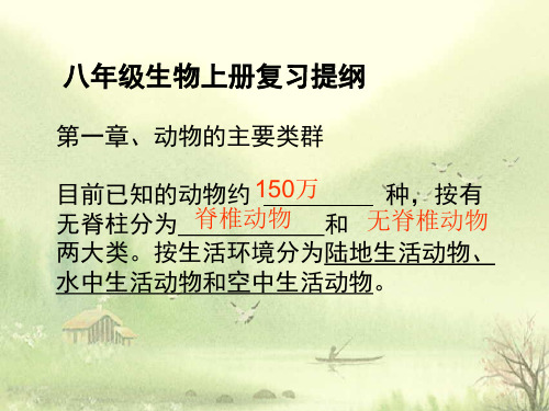 八年级生物上册复习提纲 初中生物人教版八年级上册课件