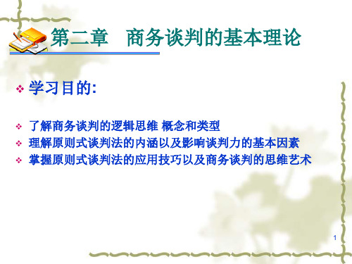 商务谈判的基本理论