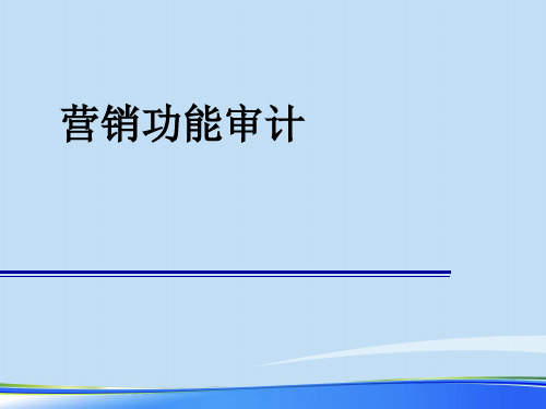 2021年营销功能审计的产品销售分析完整版ppt