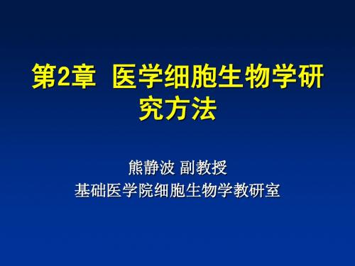 细胞生物学 第2章 细胞生物学研究方法