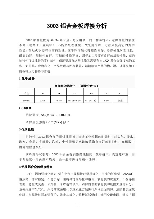 3003_铝合金薄板焊接