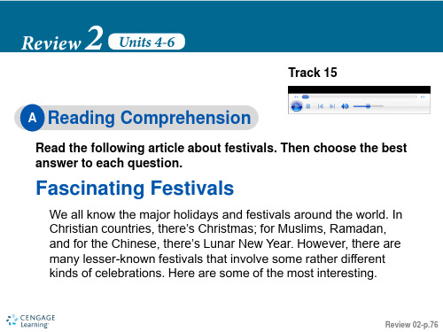 高教版大学英语泛读教程2(第三版)课件Review 02
