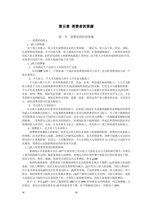 第五章 消费者的资源