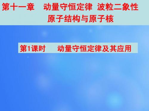 【步步高】(浙江专用)2015高考物理大一轮复习 第十一章 第1课时动量守恒定律及其应用课件