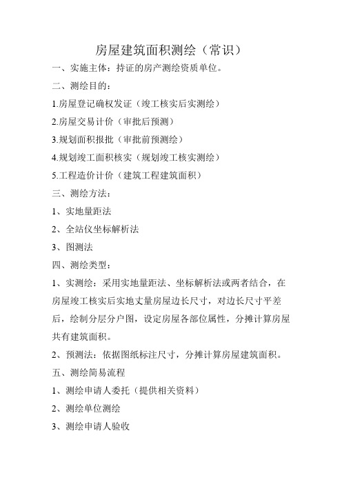 房屋面积测绘
