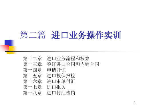 进口业务流程和核算培训(ppt 32页)