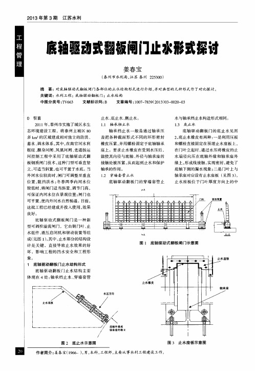 底轴驱动式翻板闸门止水形式探讨