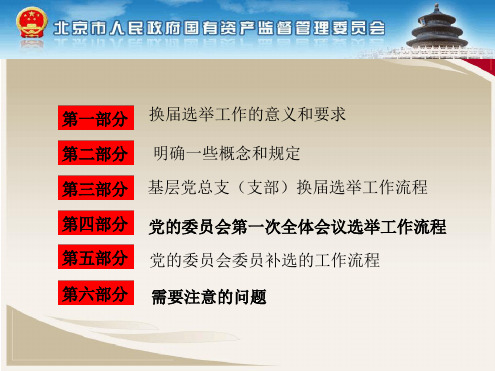 基层党组织换届选举培训专题培训课件