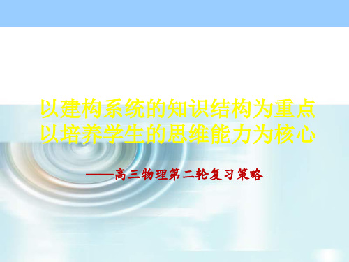 高三物理第二轮复习策略.ppt