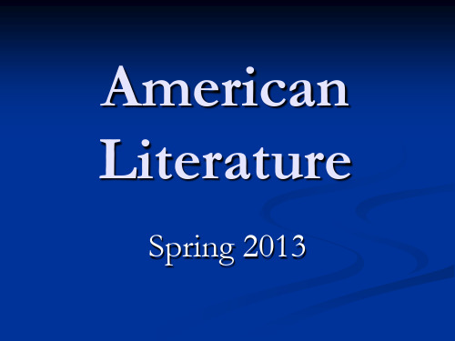 American Literature Lesson 3 PPT