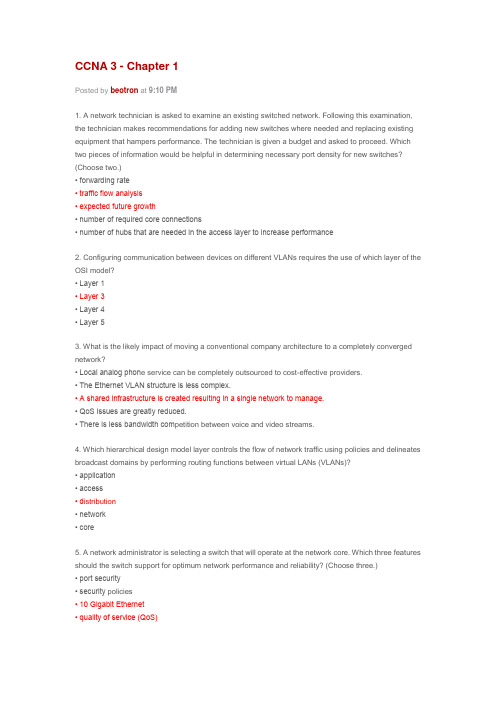 CCNA 3 - Chapter 1