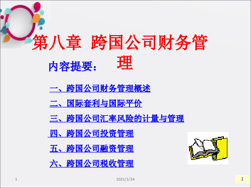 高级财务管理8跨国公司财务管理