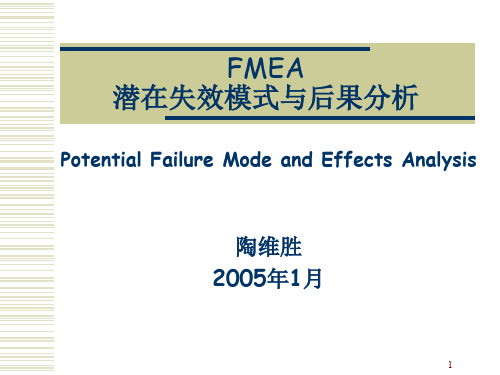 FMEA模板及介绍