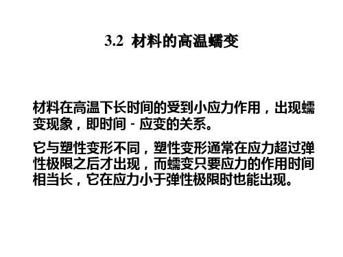 材料物理课件3.2 高温蠕变