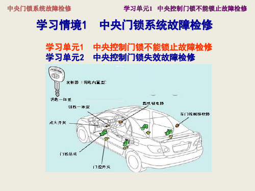 中央控制门锁不能锁止故障检修PPT课件