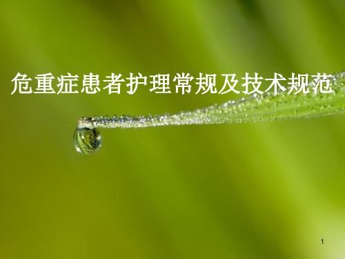危重患者护理常规PPT幻灯片课件