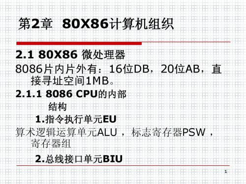 第2章 80X86计算机组织