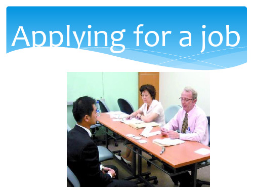 Applying for a job
