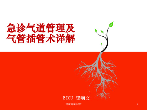 急诊气道管理及气管插管术详解ppt课件