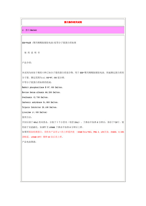蛋白操作相关试剂