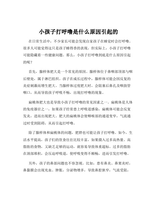 小孩子打呼噜是什么原因引起的