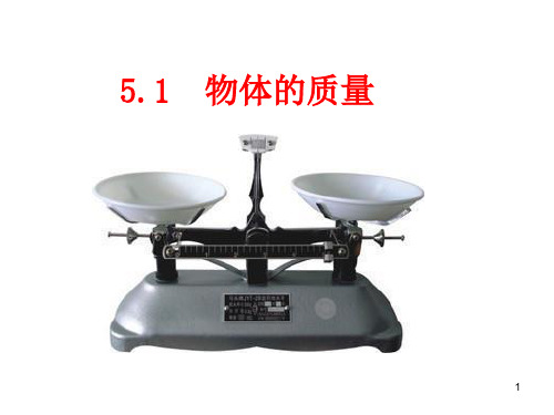 沪粤版物理八年级上册5.1 物体的质量 