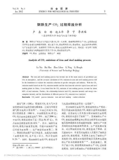 钢铁生产CO_2过程排放分析